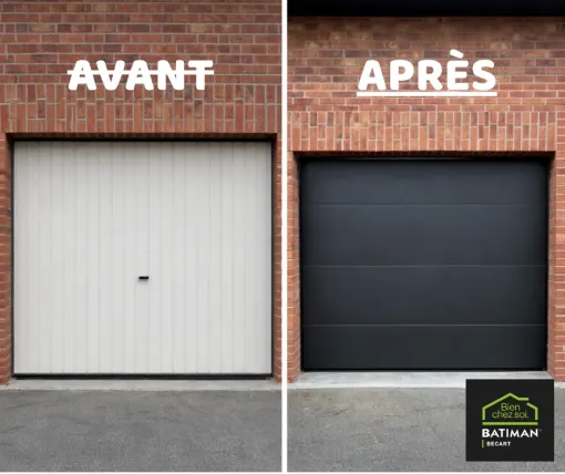 changement porte de garage en aluminium, Armentières, BECART