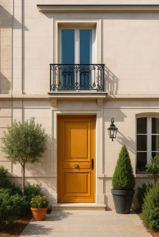 Porte d'entrée Bois exotique clair CASTERA (B50), Armentières, BECART