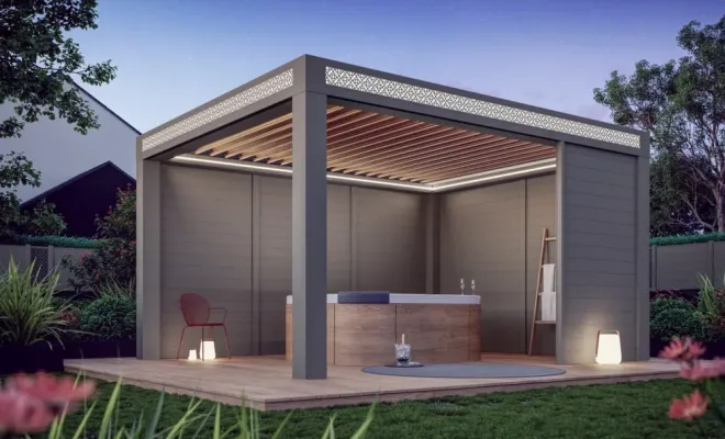 Pergola bioclimatique à lames orientables Aluminium EGUSKI, Armentières, BECART