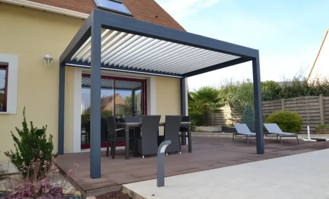 Pergola bioclimatique à lames orientables Aluminium INTI, Armentières, BECART
