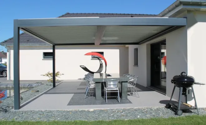 Pergola bioclimatique à lames orientables Aluminium INTI, Armentières, BECART